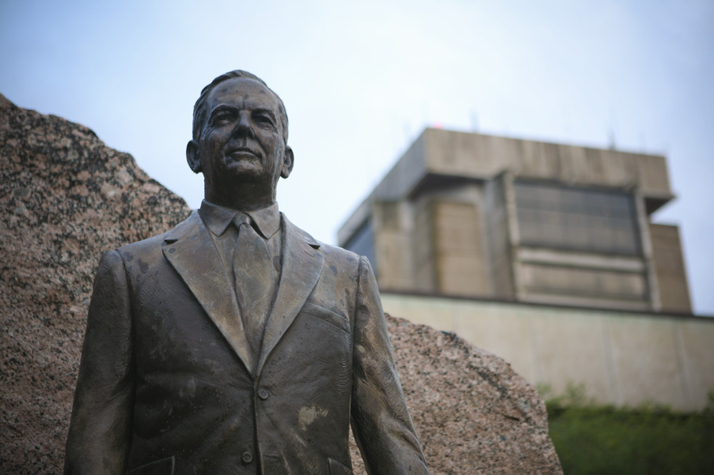 Statue of Former University President Rudder